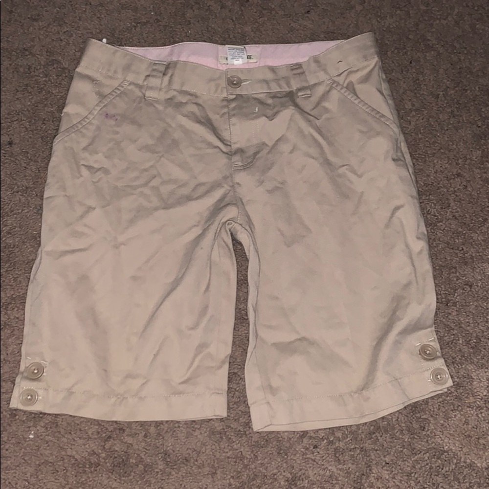 Youth Girls Khaki Shorts